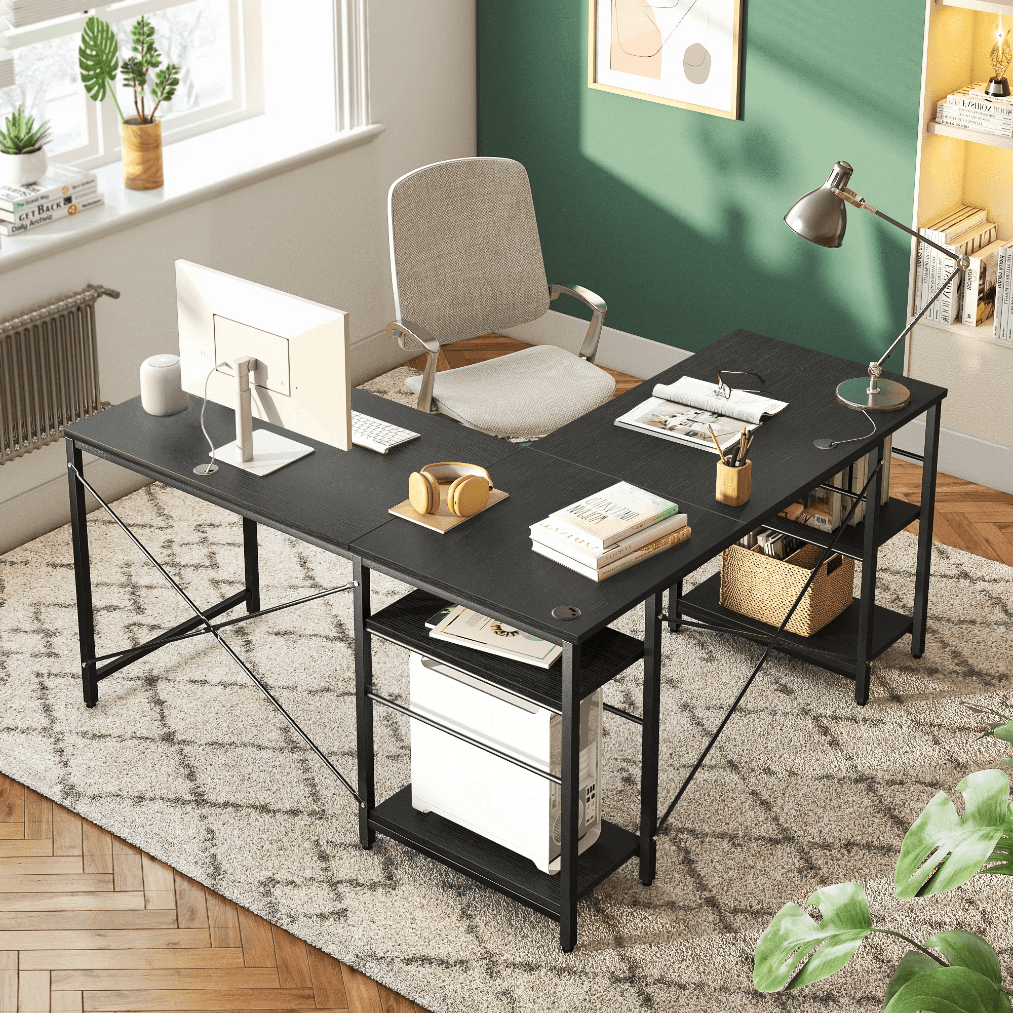 Rowland L-shaped computer Desk - YANDZ HOME