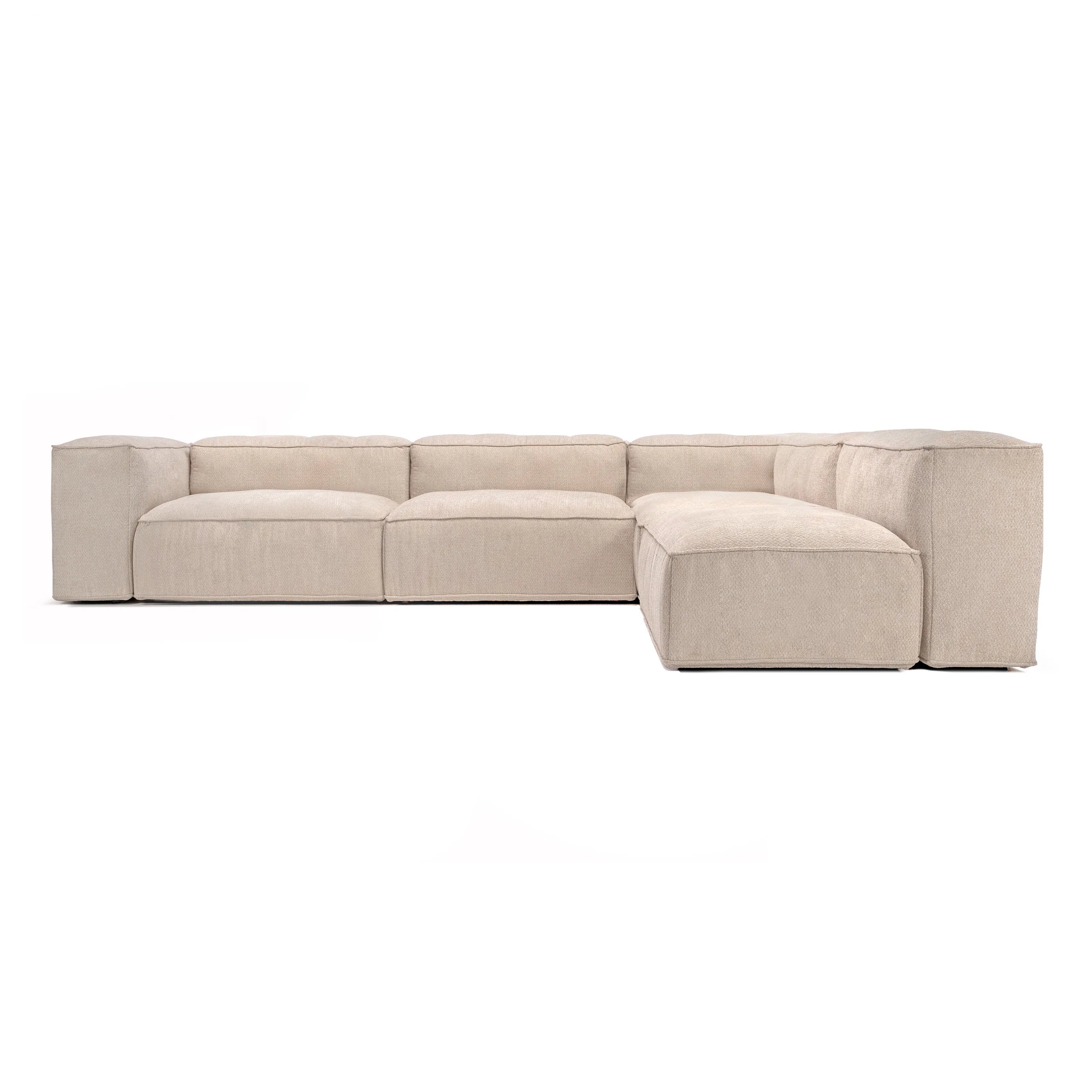 Merlot High-Arm Longchair Corner Sofa