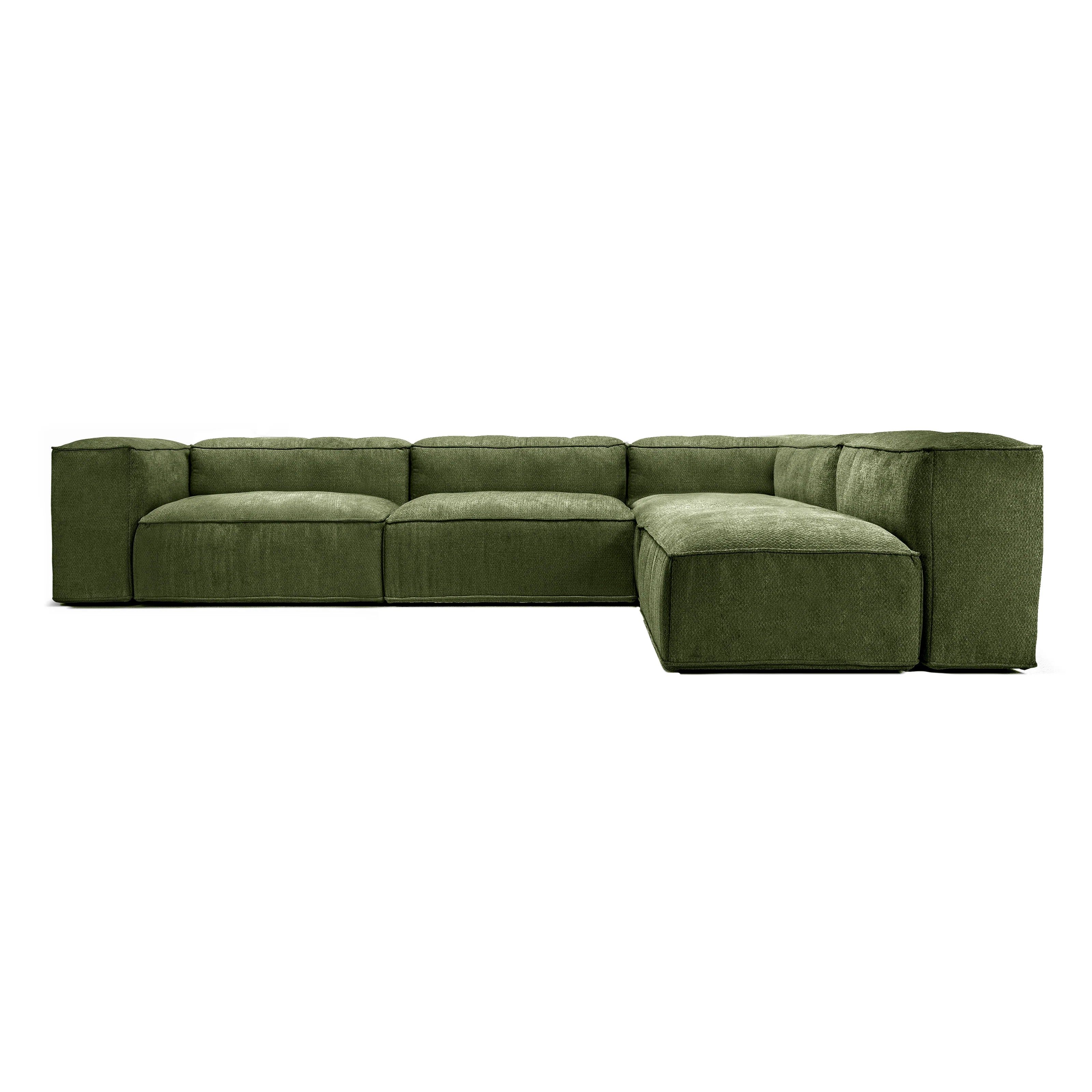 Merlot High-Arm Longchair Corner Sofa