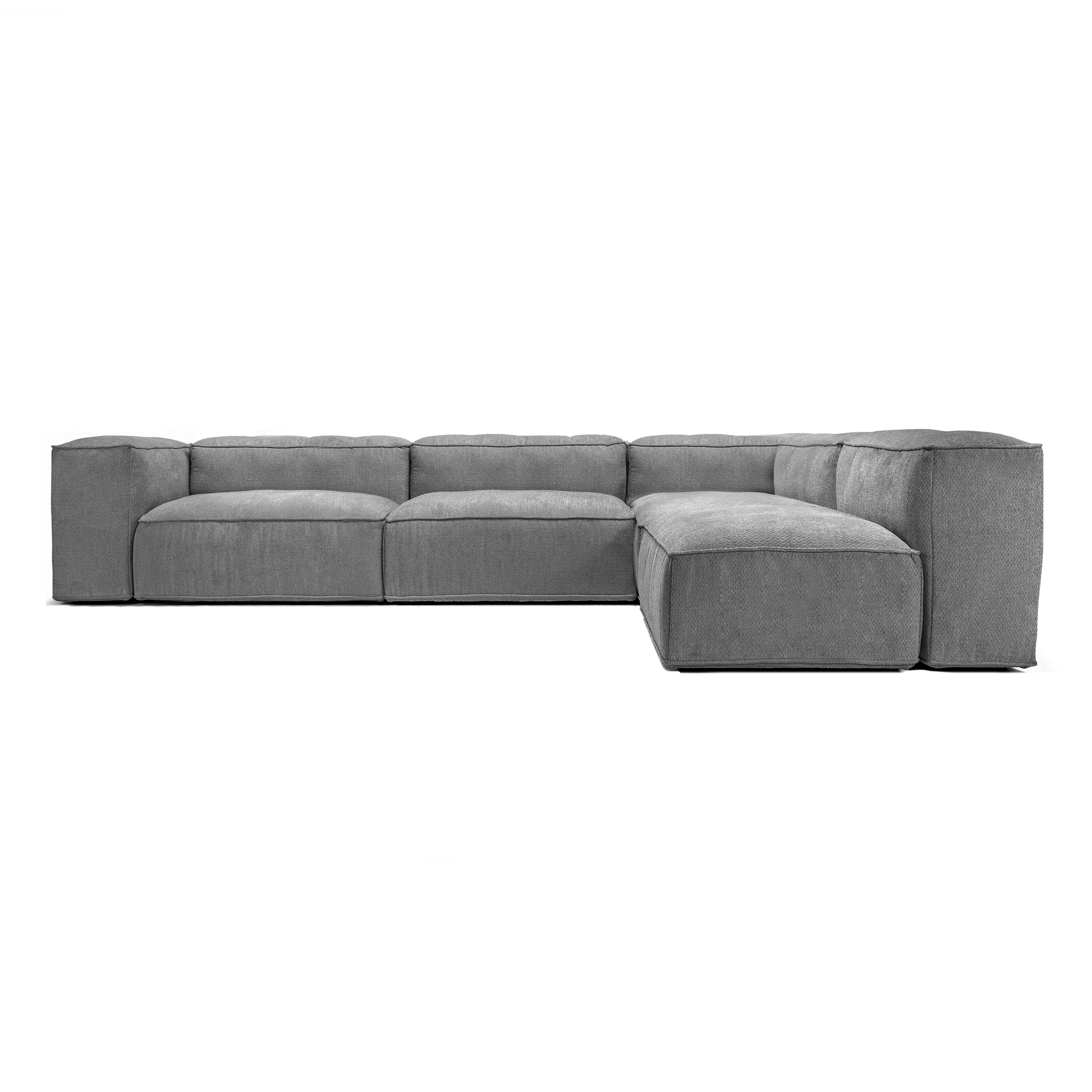 Merlot High-Arm Longchair Corner Sofa