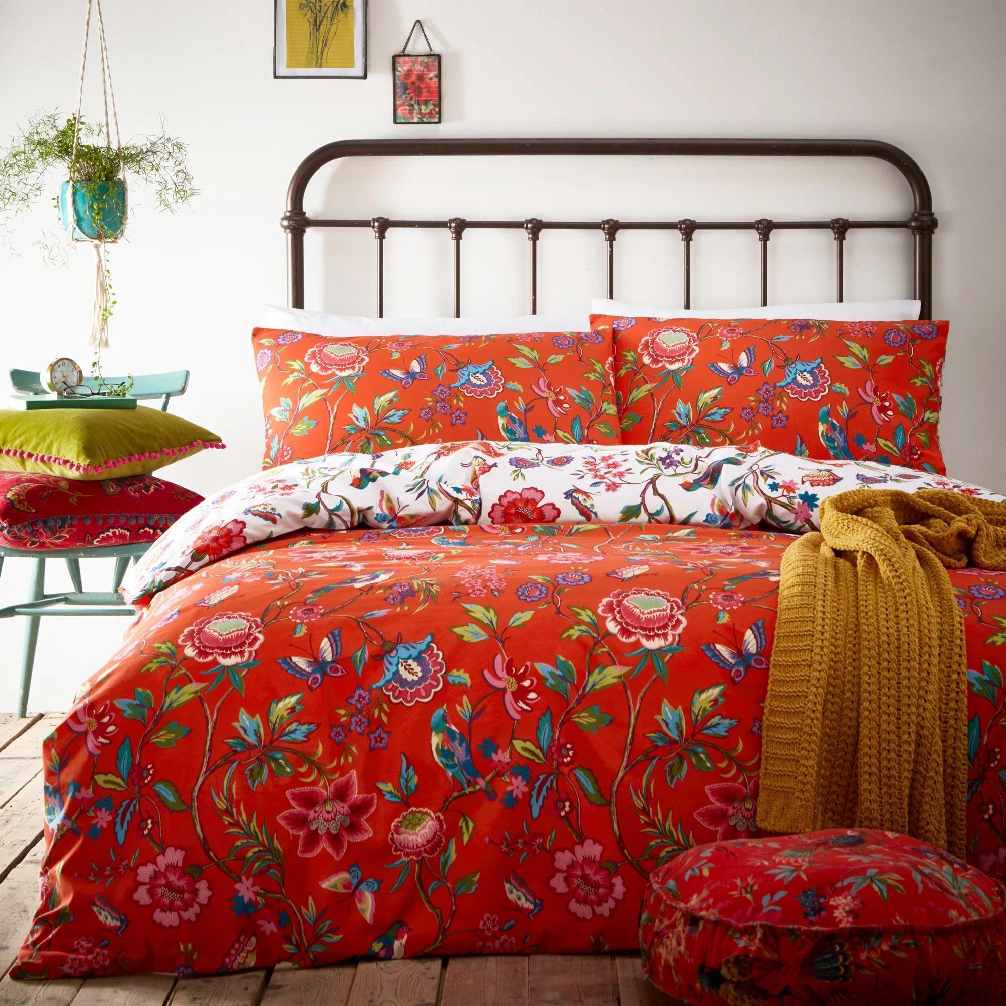 Rufus Cotton Blend Floral Duvet Cover Set with Pillowcases - YANDZ HOME
