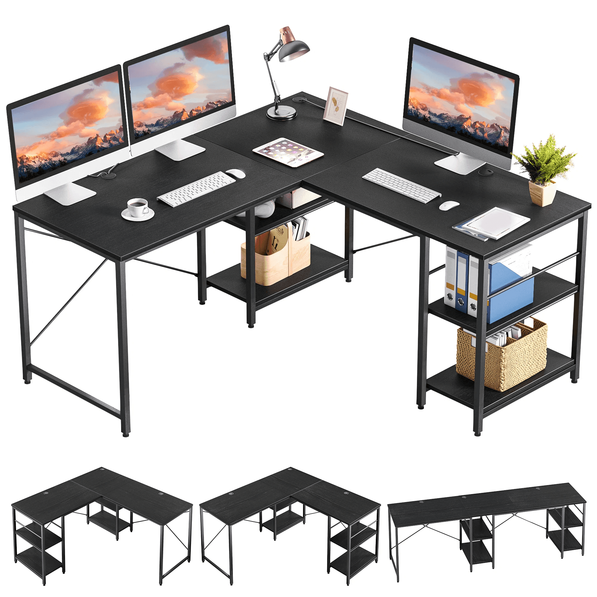 Rowland L-shaped computer Desk - YANDZ HOME