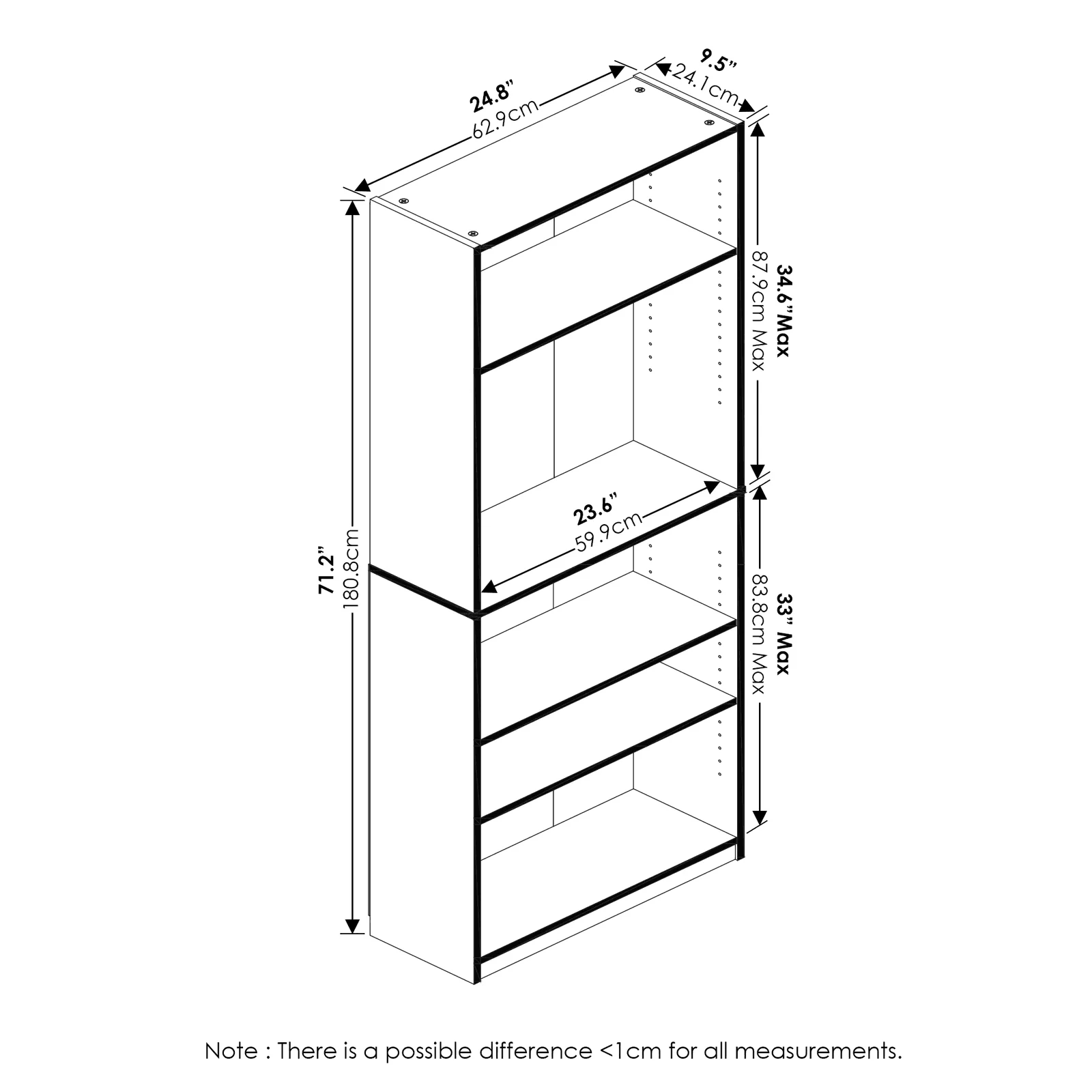 Stellar Standard Bookcase - YANDZ HOME