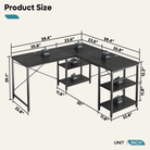 Rowland L-shaped computer Desk - YANDZ HOME