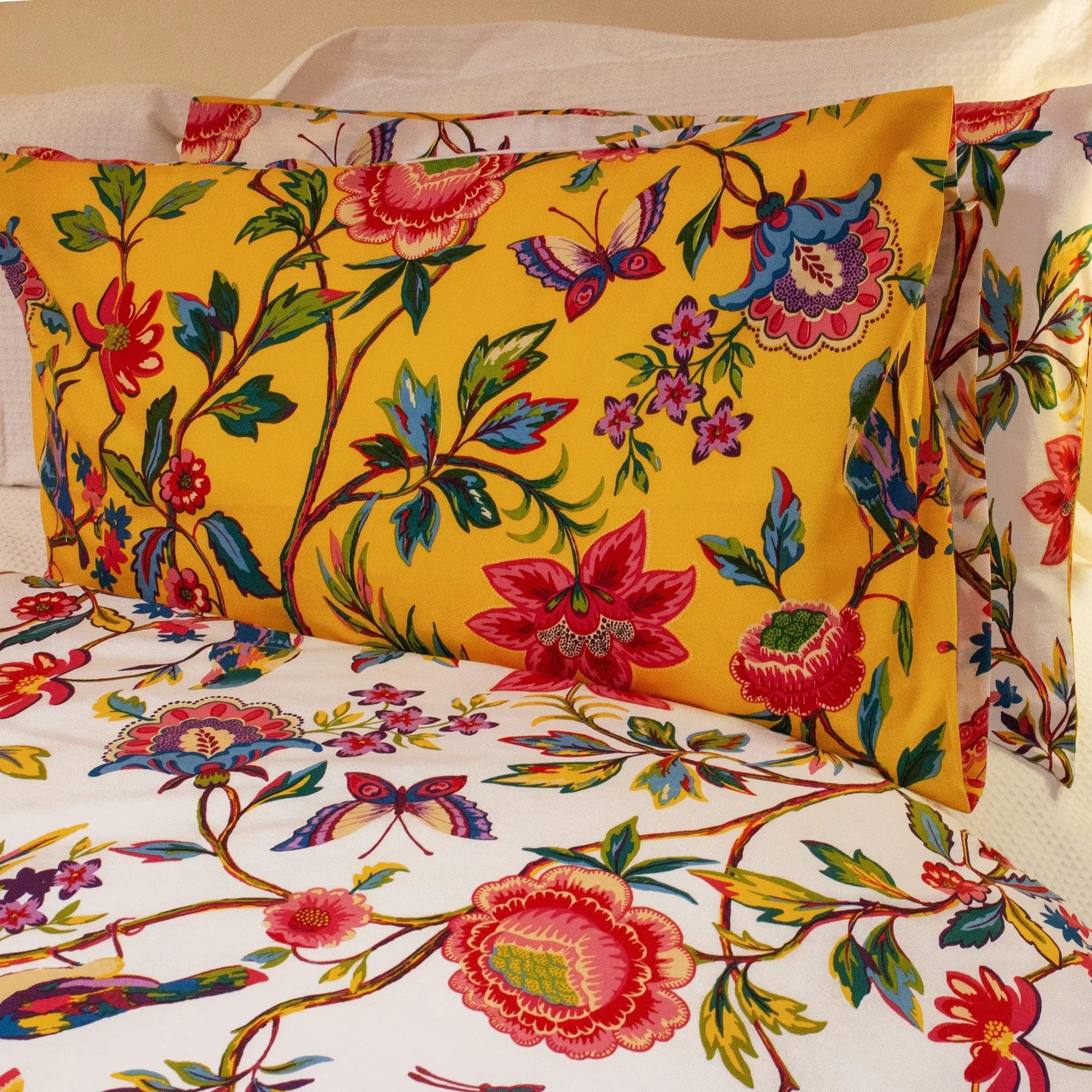 Rufus Cotton Blend Floral Duvet Cover Set with Pillowcases - YANDZ HOME