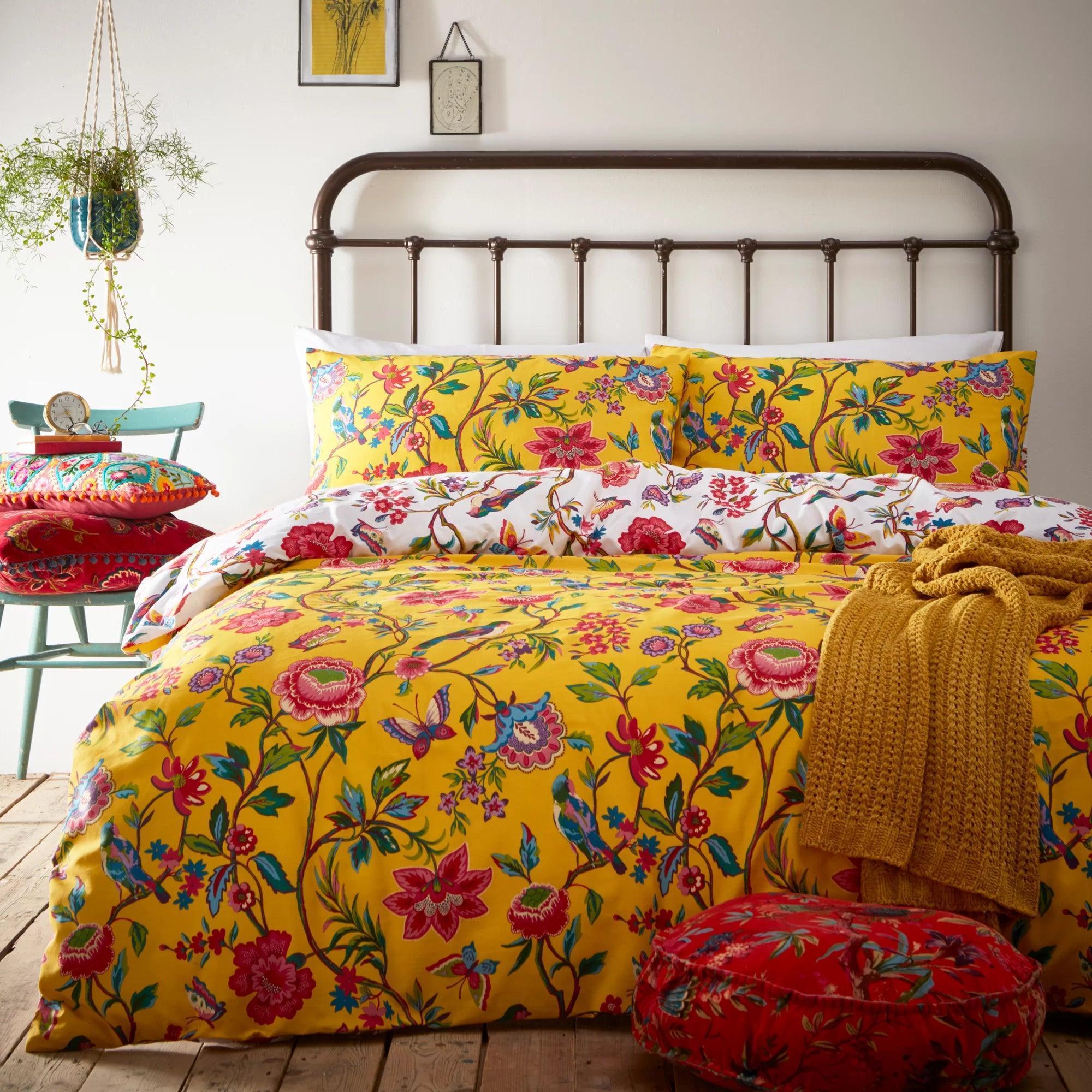 Rufus Cotton Blend Floral Duvet Cover Set with Pillowcases - YANDZ HOME