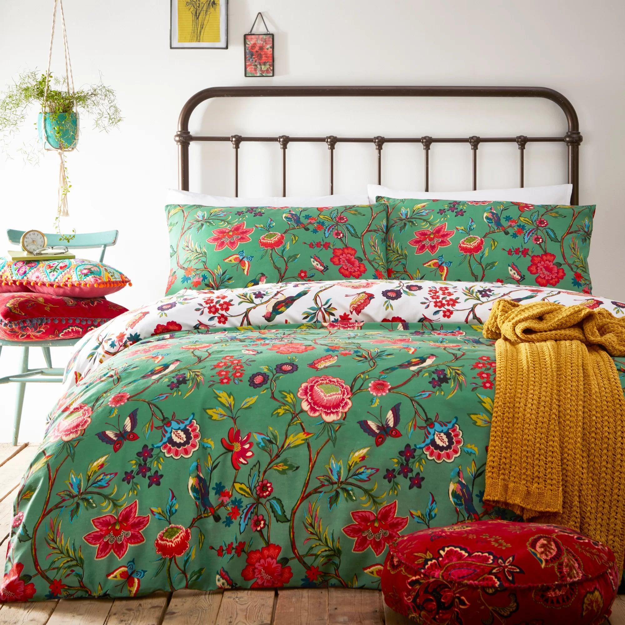 Rufus Cotton Blend Floral Duvet Cover Set with Pillowcases - YANDZ HOME