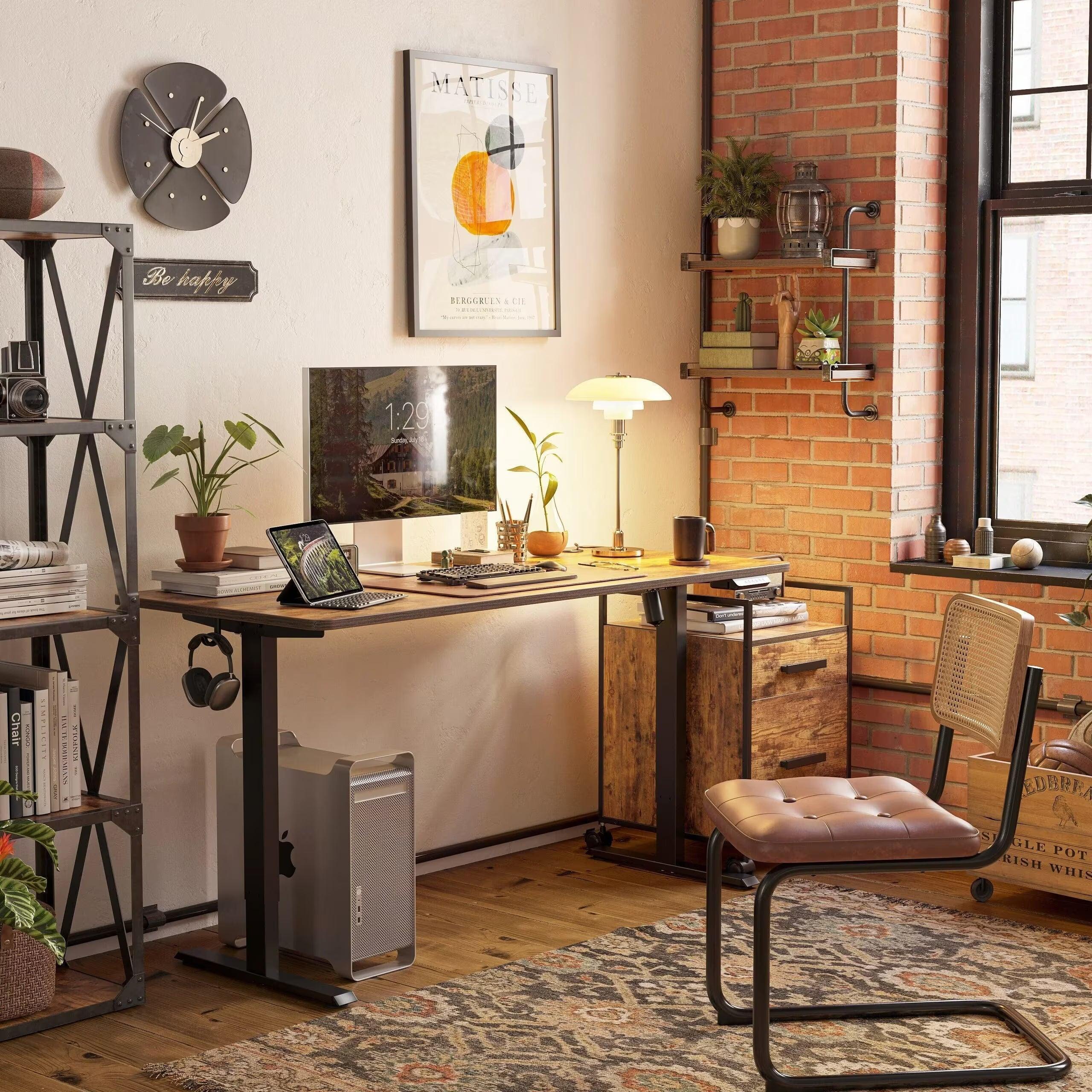 Rustic brown Electric desk - YANDZ HOME