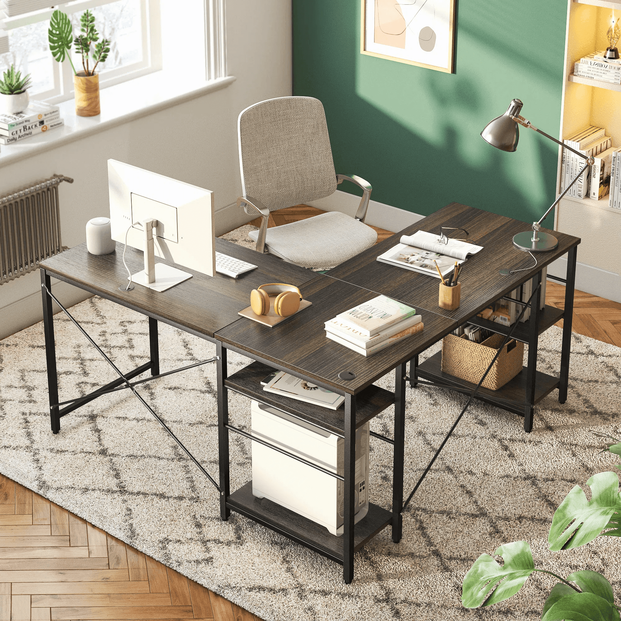 Rowland L-shaped computer Desk - YANDZ HOME