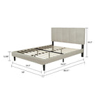 Watson Biege Upholstered Platform Bed - YANDZ HOME