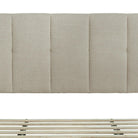 Watson Biege Upholstered Platform Bed - YANDZ HOME