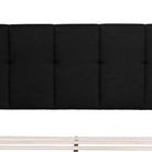 Watson Black Upholstered Platform Bed - YANDZ HOME