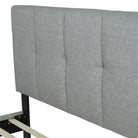 Watson Light Gray Upholstered Platform Bed - YANDZ HOME