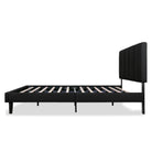 Watson Black Upholstered Platform Bed - YANDZ HOME