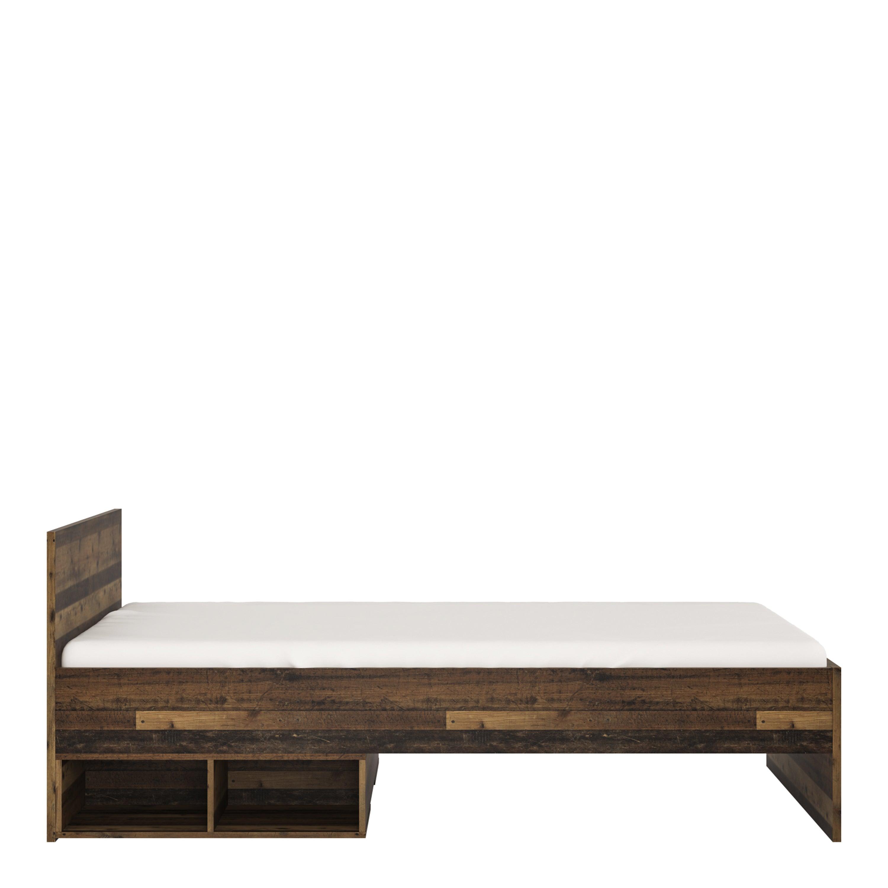Camilla Single Bed with Storage in Walnut - YANDZ HOME
