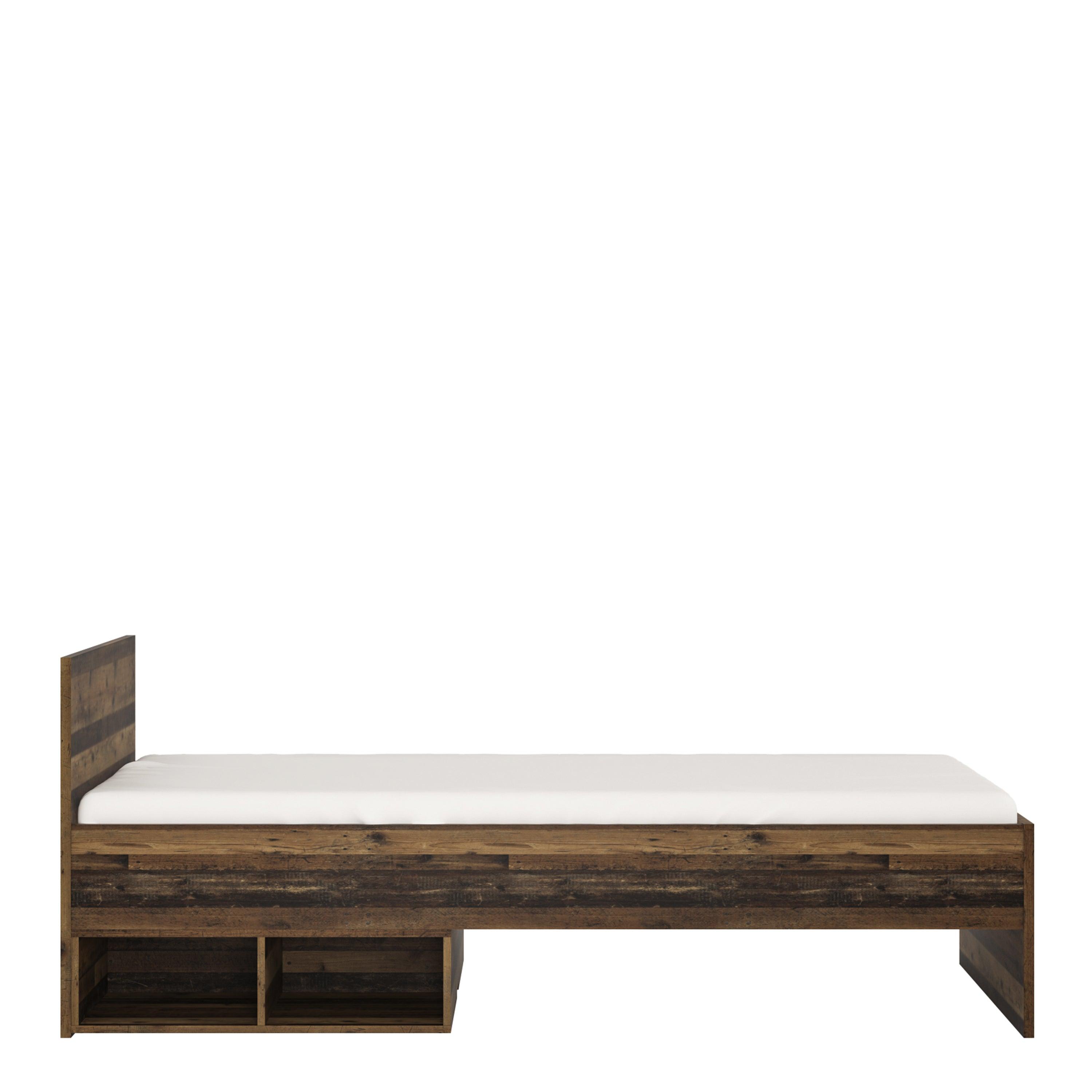 Camilla Single Bed with Storage in Walnut - YANDZ HOME