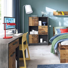 Camilla Single Bed with Storage in Walnut - YANDZ HOME