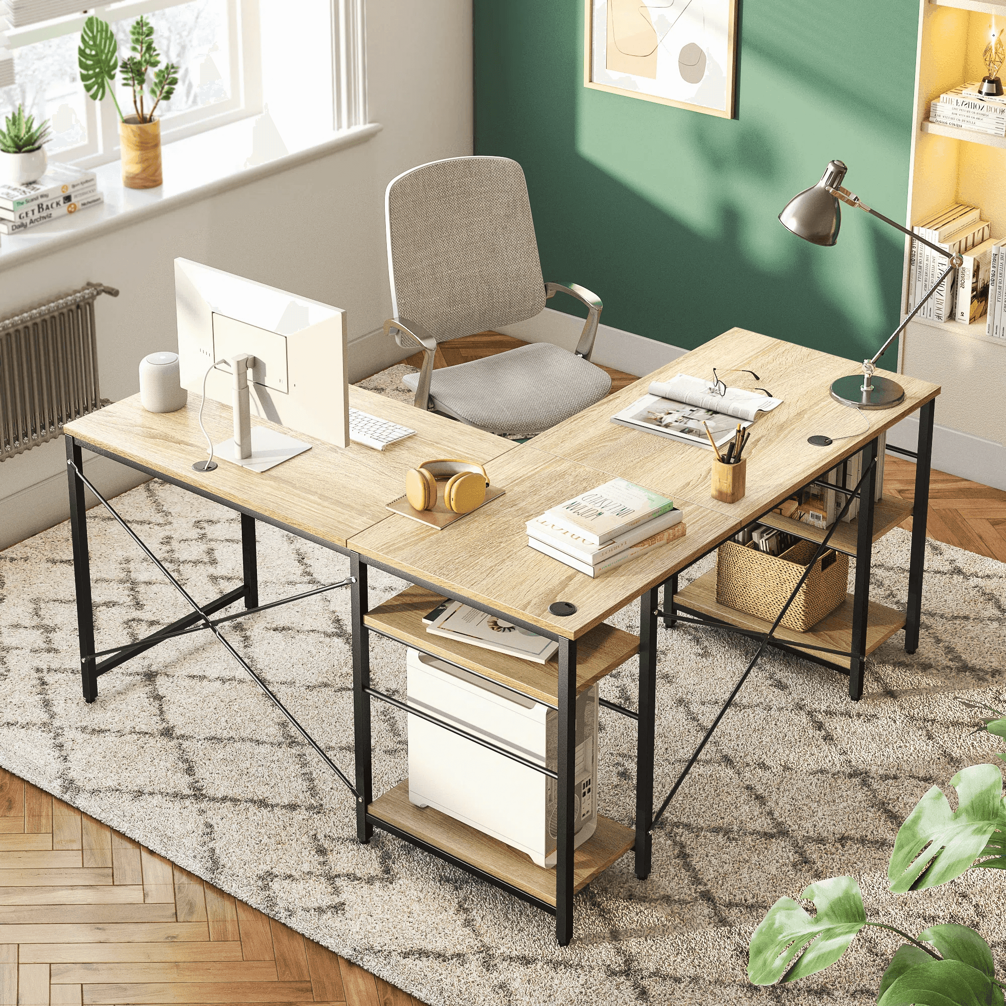 Rowland L-shaped computer Desk - YANDZ HOME