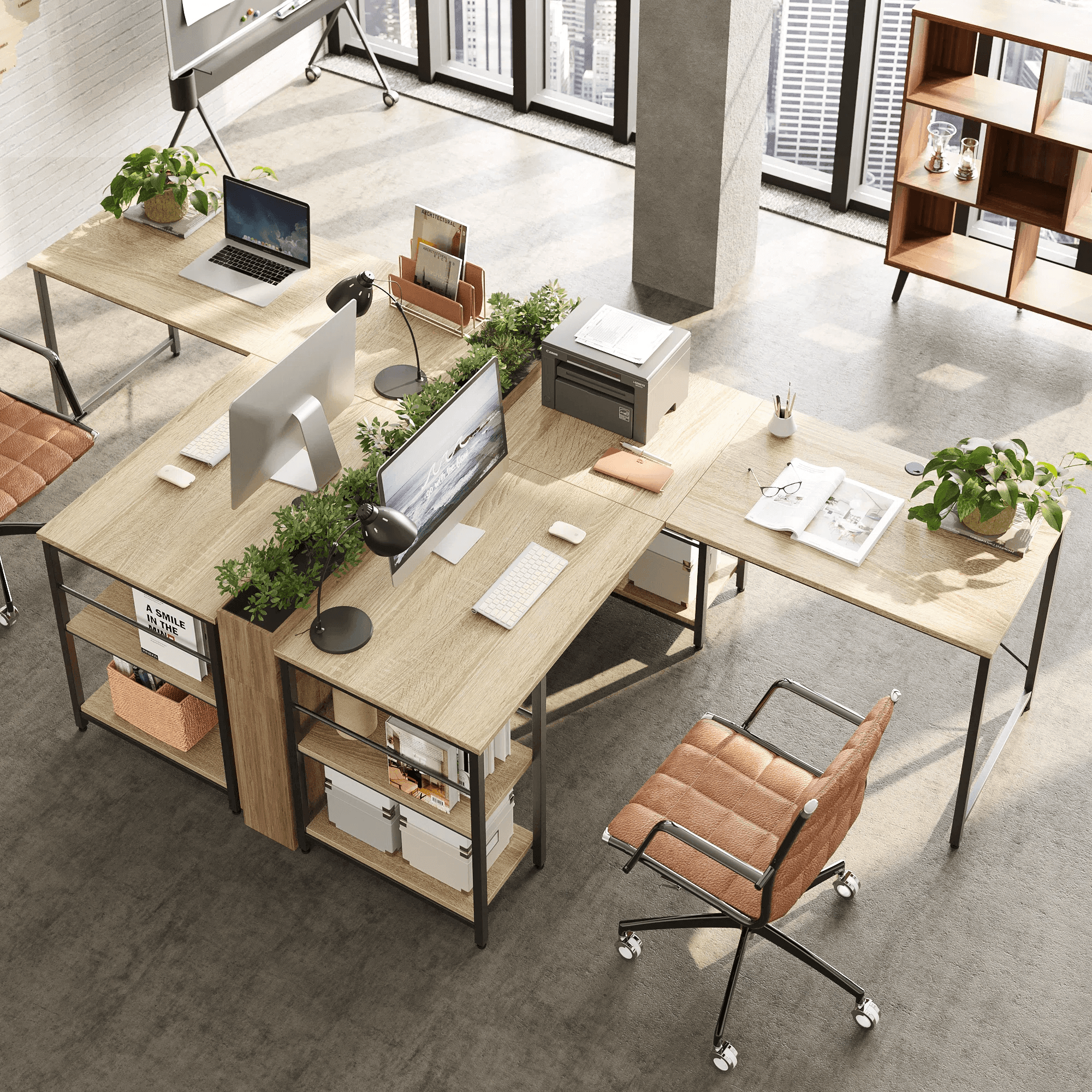 Rowland L-shaped computer Desk - YANDZ HOME