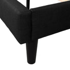 Watson Black Upholstered Platform Bed - YANDZ HOME