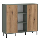 Darrow Sideboard 2 Door in Green/Oak - YANDZ HOME