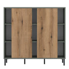 Darrow Sideboard 2 Door in Green/Oak - YANDZ HOME