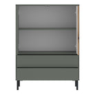 Darrow Sideboard 2 Door 2 Drawer in Green/Oak - YANDZ HOME