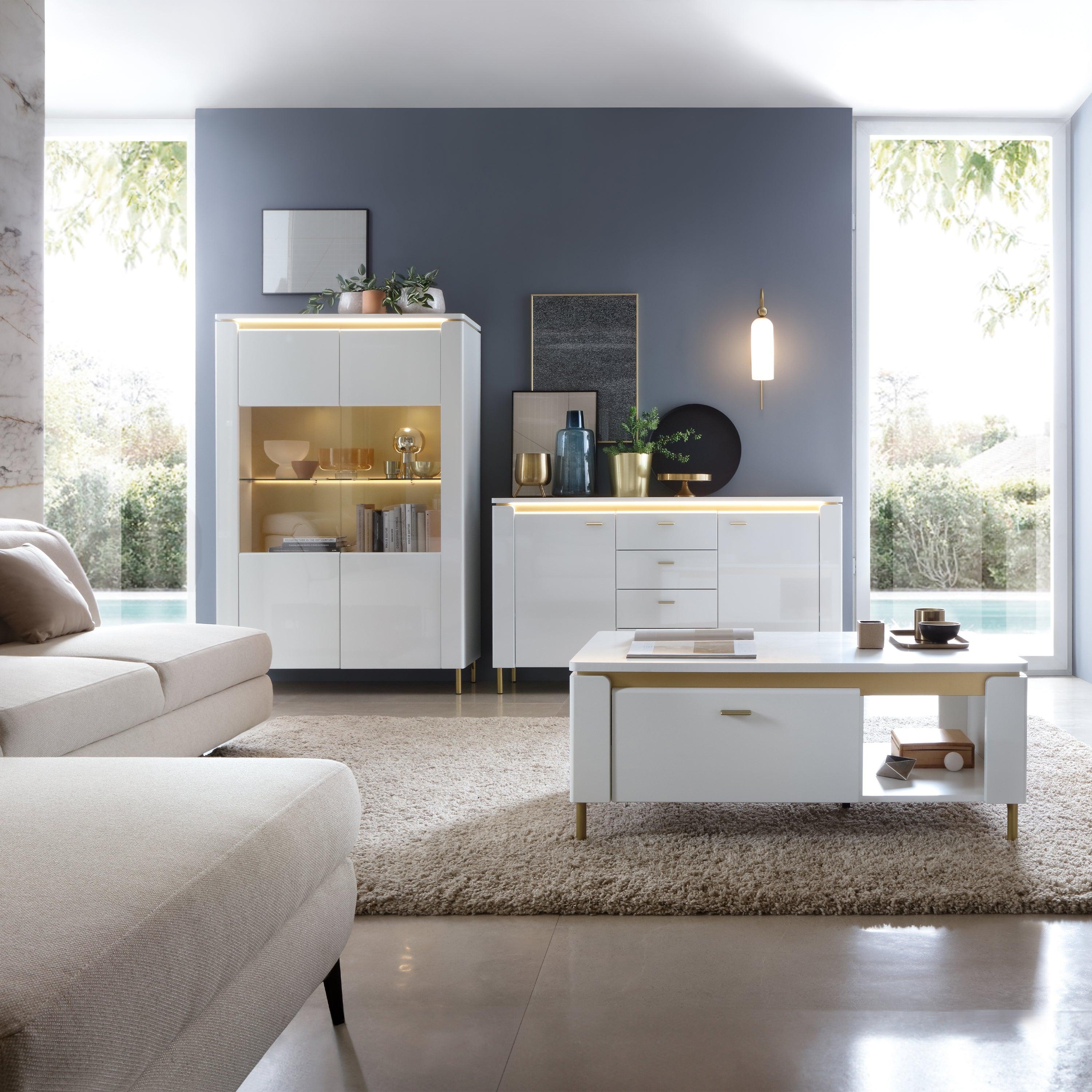 Lucano Sideboard 2 Door 4 Drawer - YANDZ HOME
