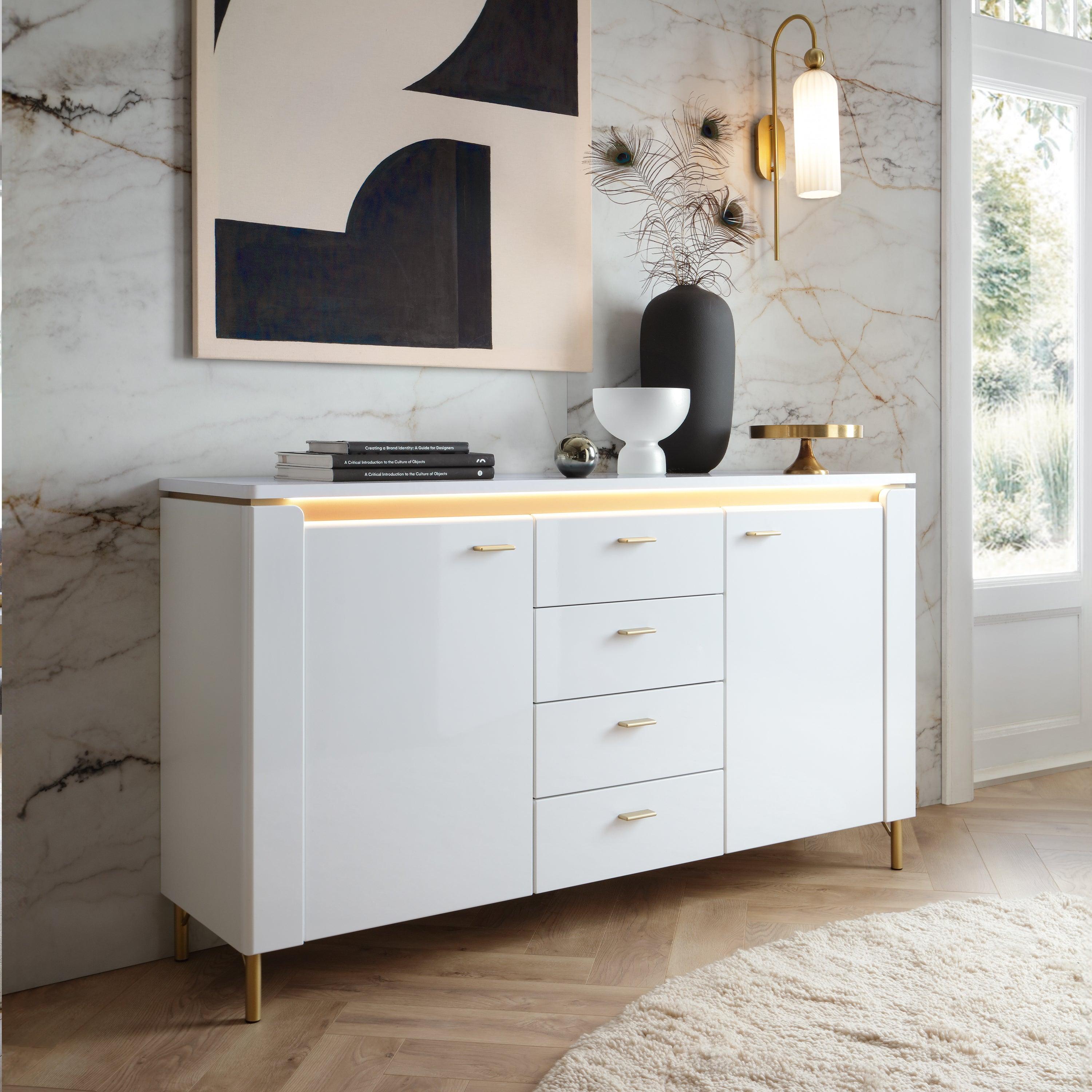 Lucano Sideboard 2 Door 4 Drawer - YANDZ HOME