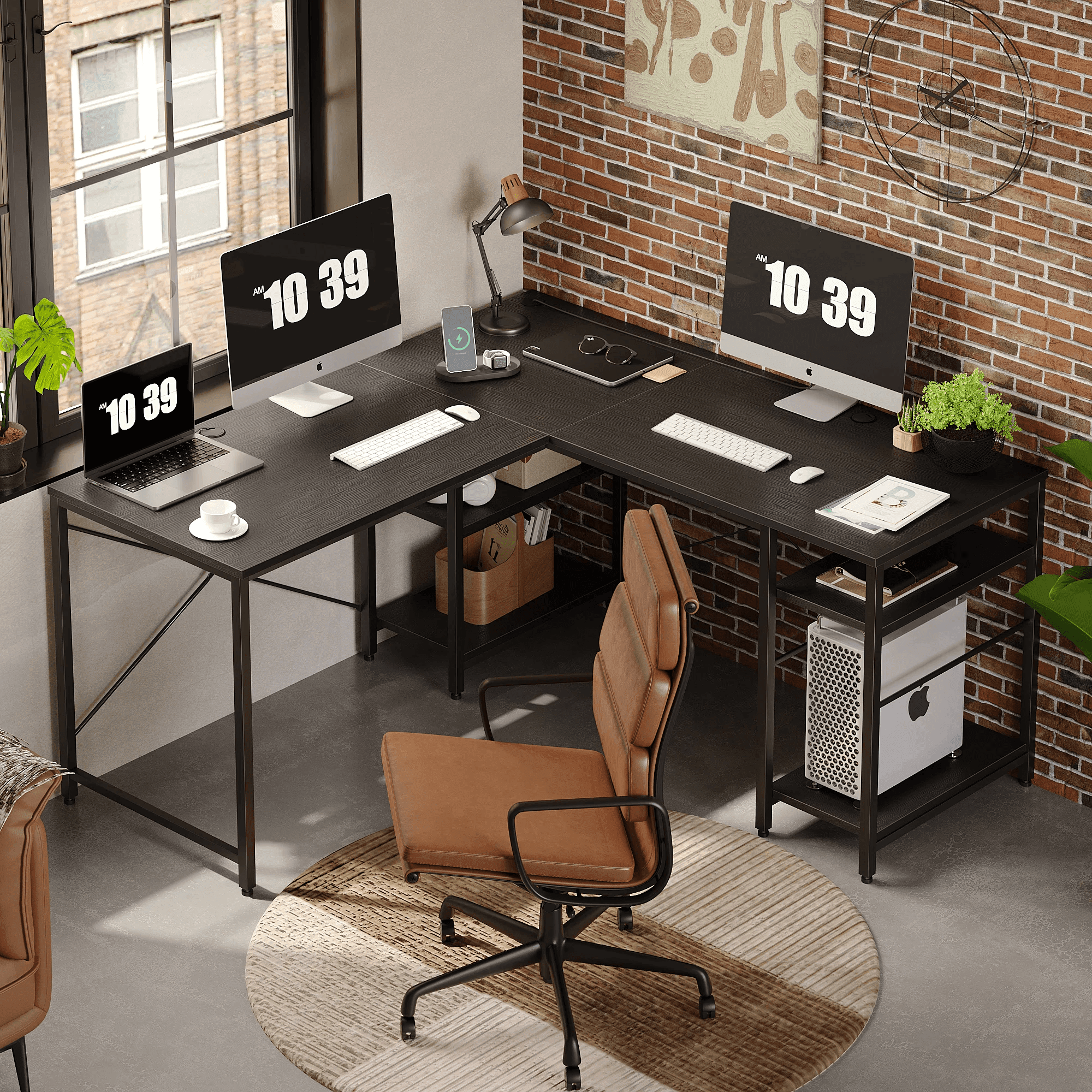 Rowland L-shaped computer Desk - YANDZ HOME