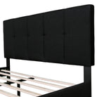 Watson Black Upholstered Platform Bed - YANDZ HOME