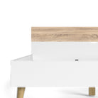 Nordic Euro Bed in White and Oak (Single, Double) - YANDZ HOME