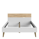 Nordic Euro Bed in White and Oak (Single, Double) - YANDZ HOME