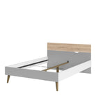 Nordic Euro Bed in White and Oak (Single, Double) - YANDZ HOME