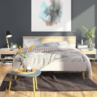 Nordic Euro Bed in White and Oak (Single, Double) - YANDZ HOME