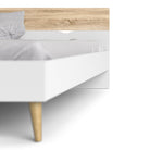 Nordic Euro Bed in White and Oak (Single, Double) - YANDZ HOME