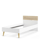 Nordic Euro Bed in White and Oak (Single, Double) - YANDZ HOME