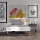 Nordic Euro Bed in White and Oak (Single, Double) - YANDZ HOME