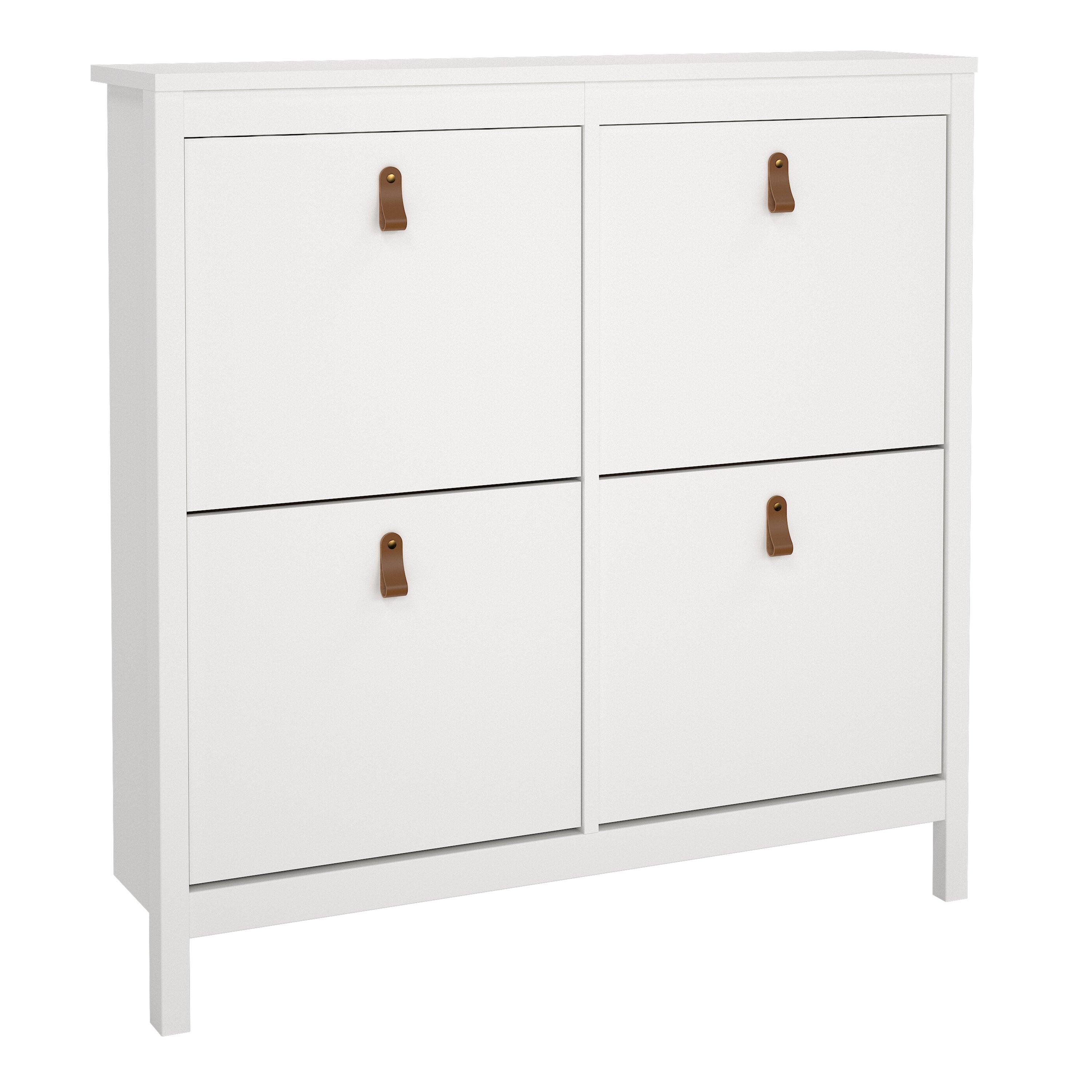Marbella Shoe Cabinet with 4 Flip Down Doors - YANDZ HOME