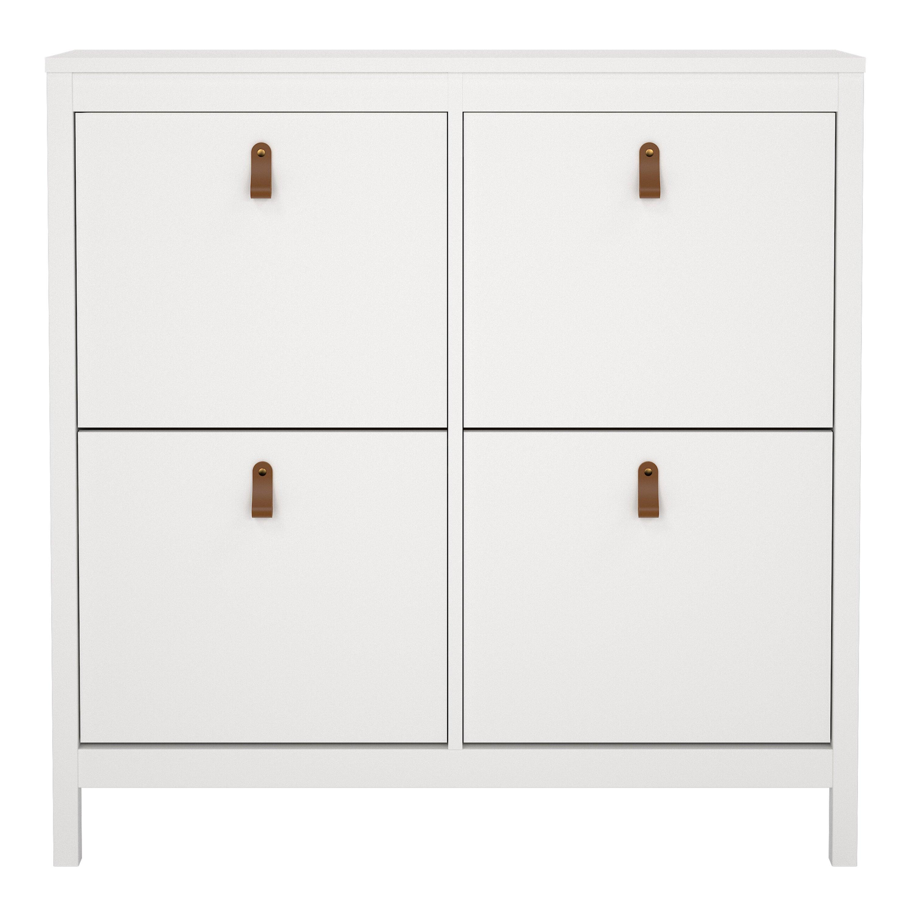 Marbella Shoe Cabinet with 4 Flip Down Doors - YANDZ HOME