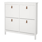 Marbella Shoe Cabinet with 4 Flip Down Doors - YANDZ HOME