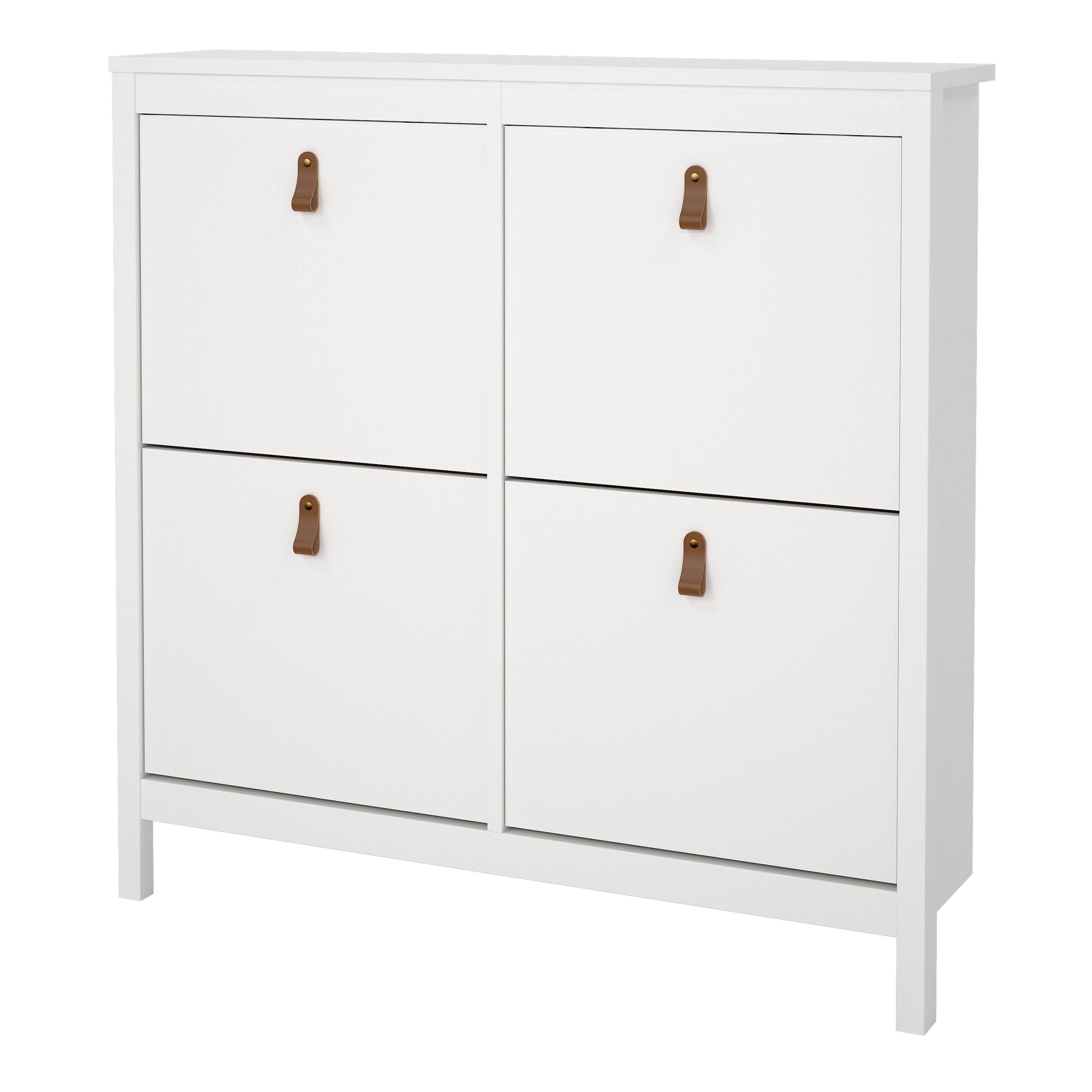 Marbella Shoe Cabinet with 4 Flip Down Doors - YANDZ HOME