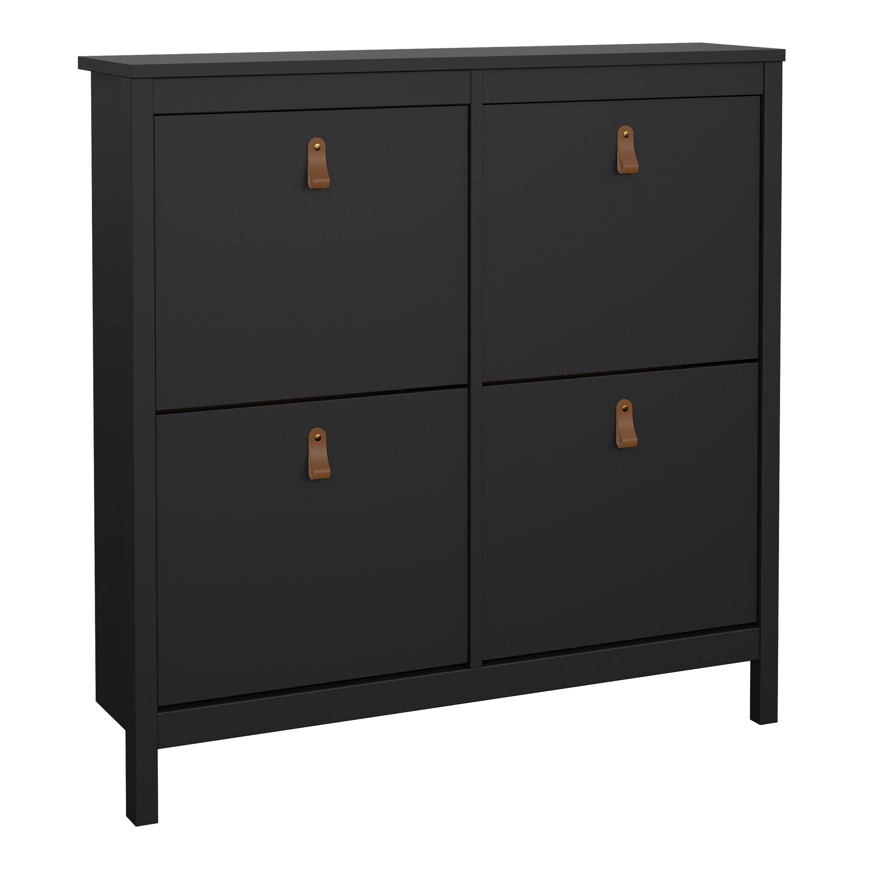 Marbella Shoe Cabinet with 4 Flip Down Doors - YANDZ HOME