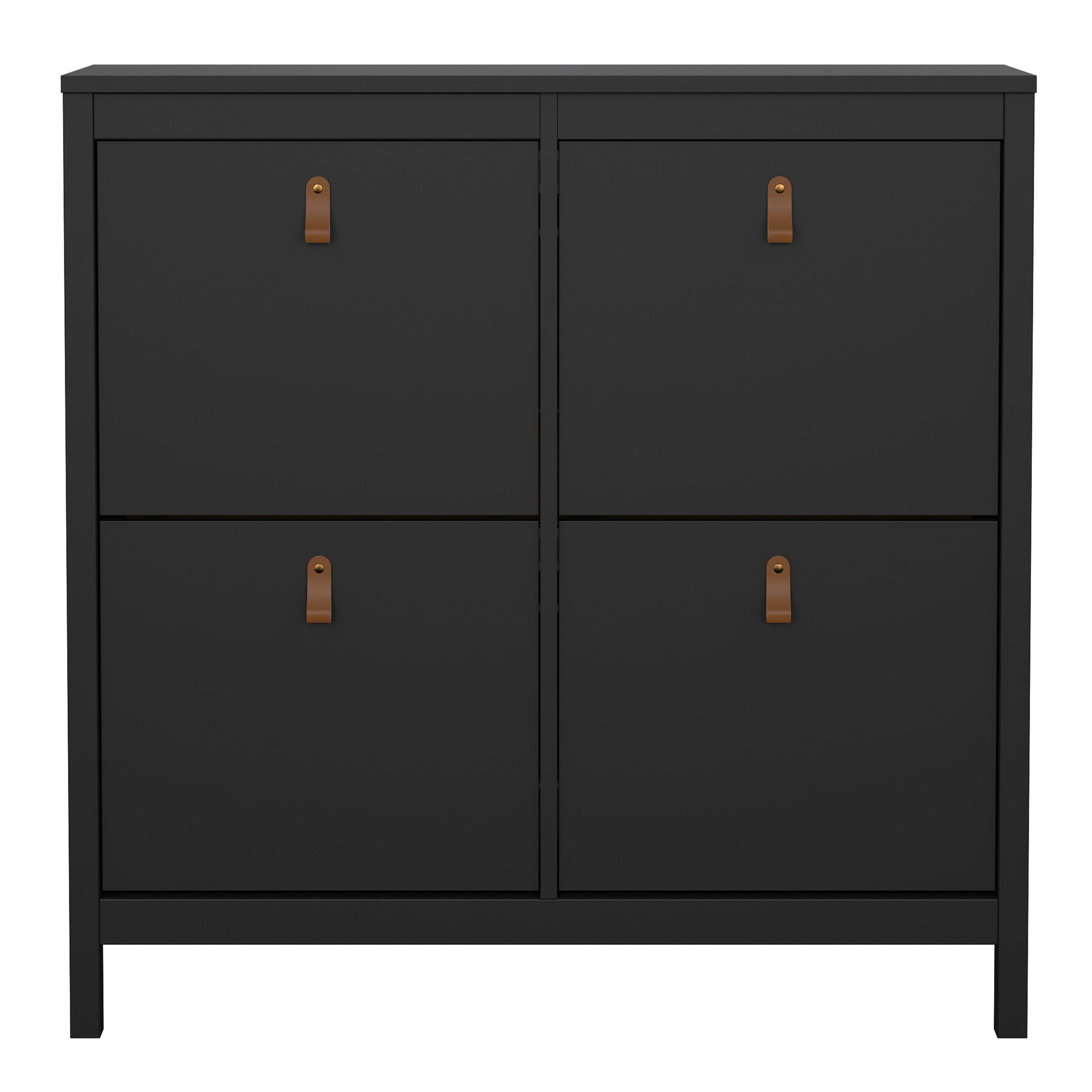 Marbella Shoe Cabinet with 4 Flip Down Doors - YANDZ HOME