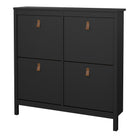 Marbella Shoe Cabinet with 4 Flip Down Doors - YANDZ HOME