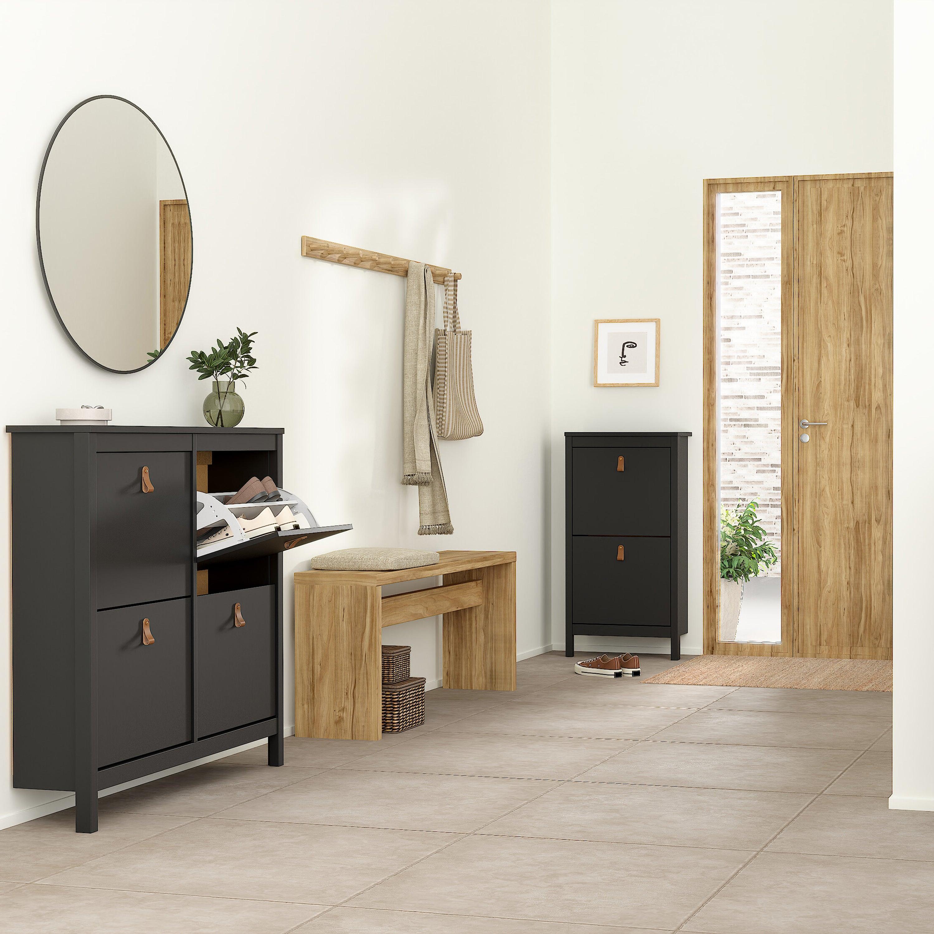 Marbella Shoe Cabinet with 4 Flip Down Doors - YANDZ HOME