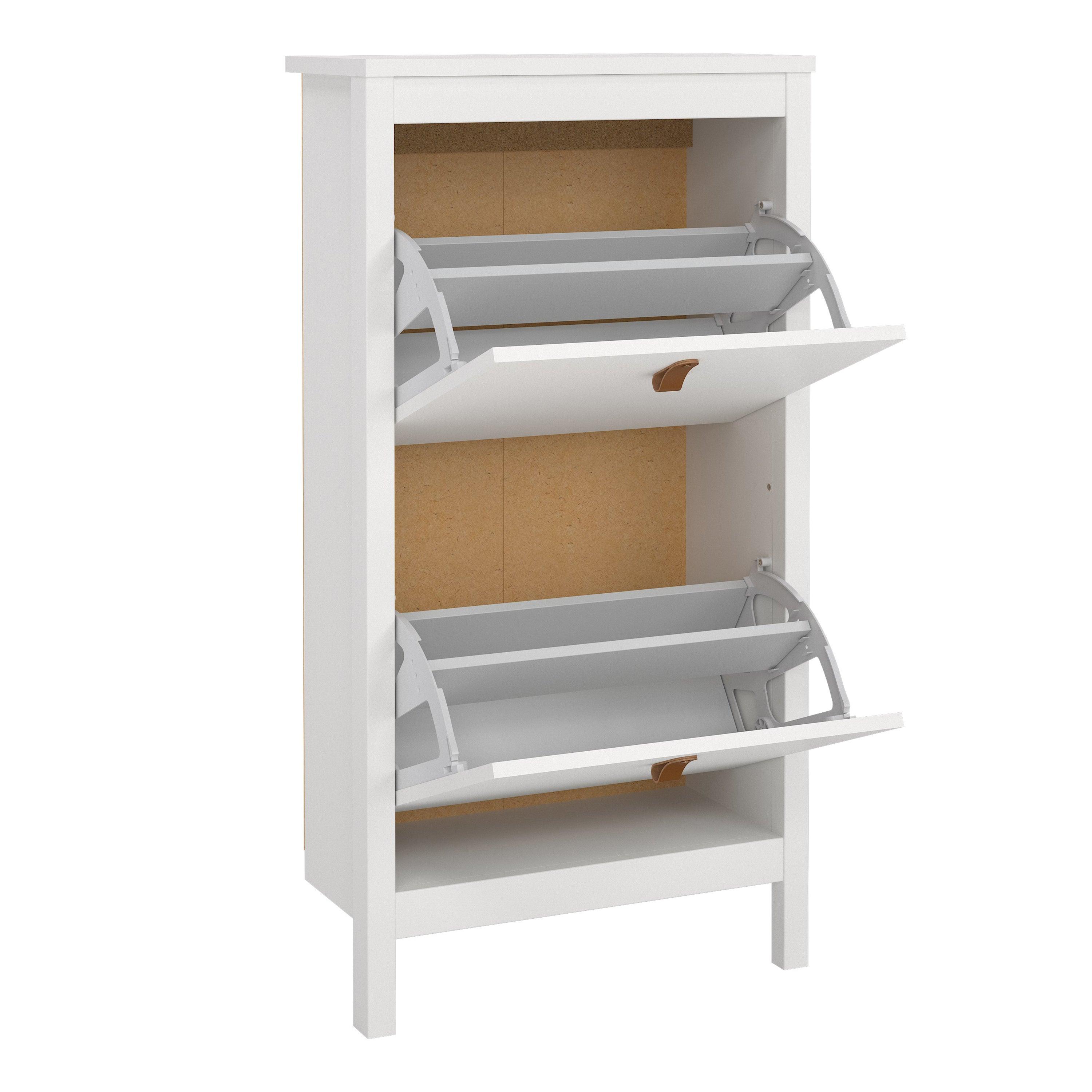 Marbella Shoe Cabinet with 2 Flip Down Doors - YANDZ HOME
