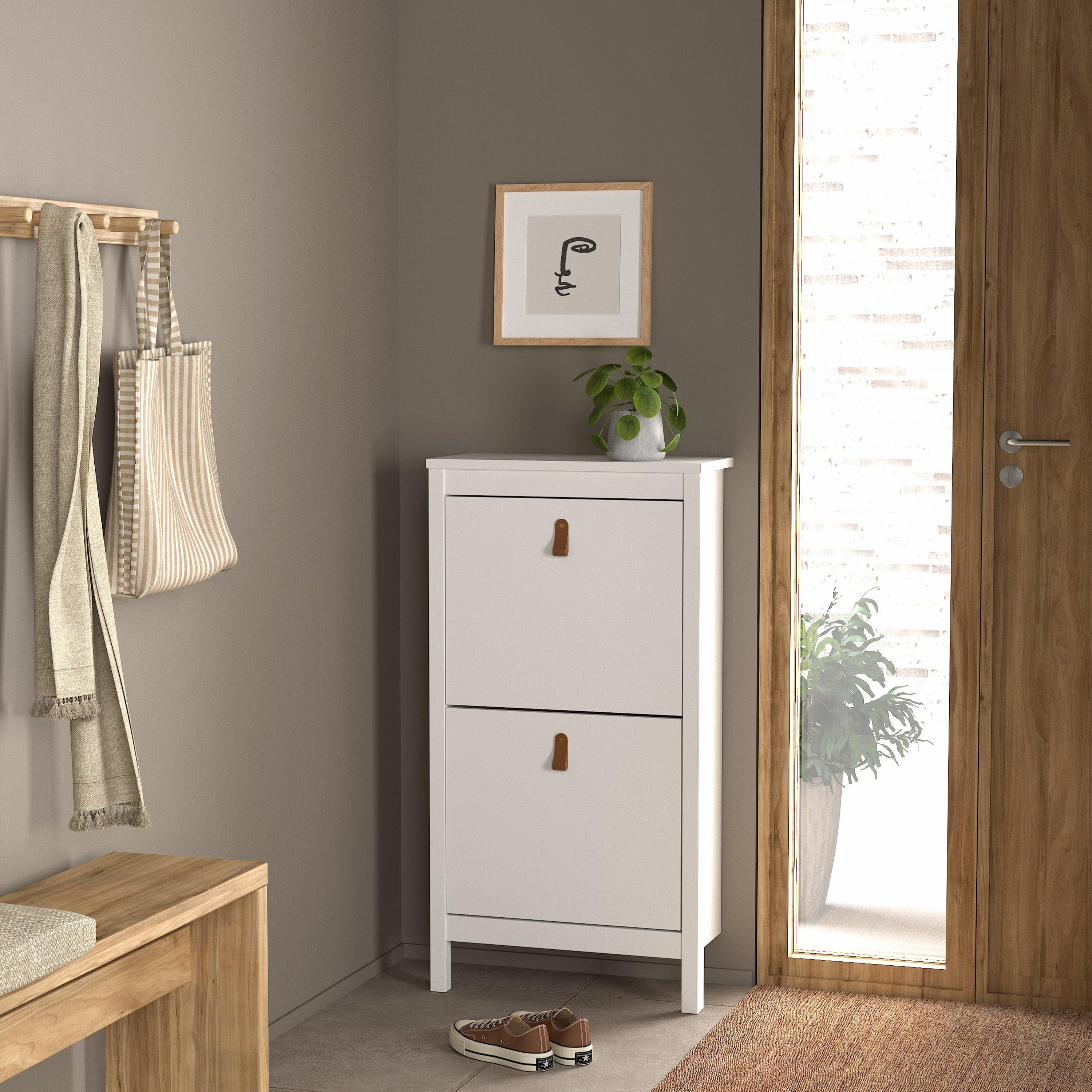 Marbella Shoe Cabinet with 2 Flip Down Doors - YANDZ HOME