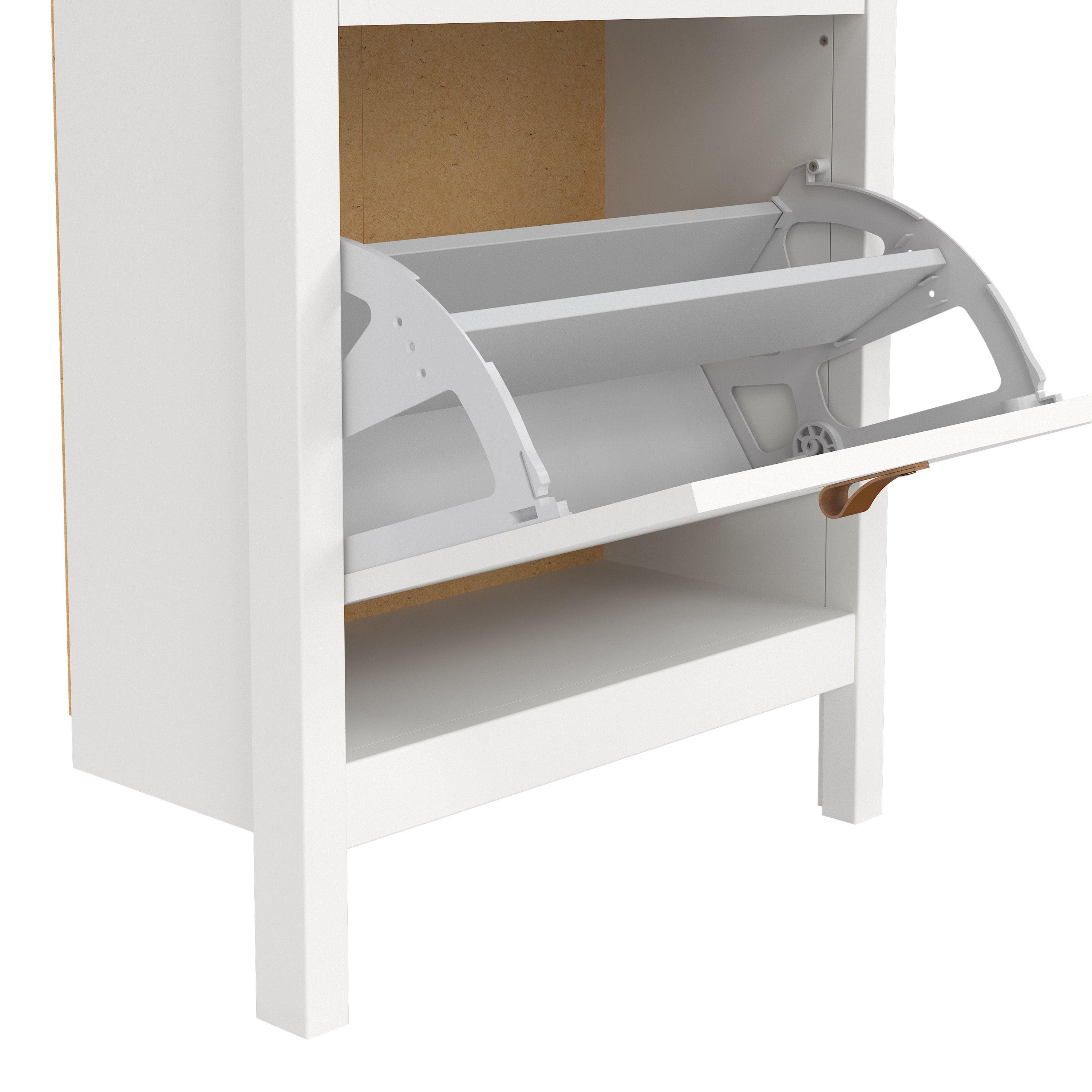 Marbella Shoe Cabinet with 2 Flip Down Doors - YANDZ HOME