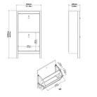 Marbella Shoe Cabinet with 2 Flip Down Doors - YANDZ HOME